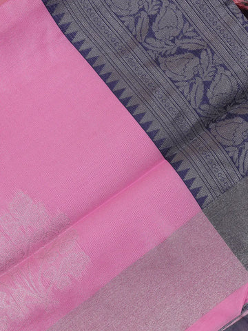 Pink Geometric Diamond Designed Silk Saree - Diadem