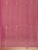 Pink Gold Zari Butta Organza Saree - Diadem
