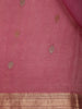 Pink Gold Zari Butta Organza Saree - Diadem