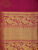 Pink Peacock And Tree Motif Pure Kanchipuram Silk Saree - Diadem