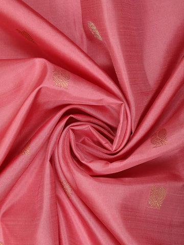 Pink Peacock Woven Pure Kanchipuram Silk Saree - Diadem