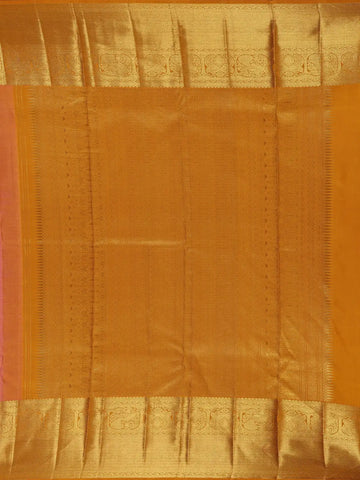 Pink Plain Woven Pure Tissue Silk Saree With Zari Border - Diadem