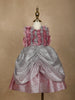 Pink Ruffle Design Giltter Party Gown for Girls - Diadem