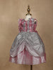 Pink Ruffle Design Giltter Party Gown for Girls - Diadem