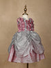 Pink Ruffle Design Giltter Party Gown for Girls - Diadem