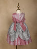 Pink Ruffle Design Giltter Party Gown for Girls - Diadem