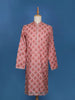 Pink Sequins And Floral Embroidery Cotton Kurta Set With Pant - Diadem