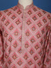 Pink Sequins And Floral Embroidery Cotton Kurta Set With Pant - Diadem