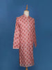 Pink Sequins And Floral Embroidery Cotton Kurta Set With Pant - Diadem