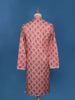 Pink Sequins And Floral Embroidery Cotton Kurta Set With Pant - Diadem