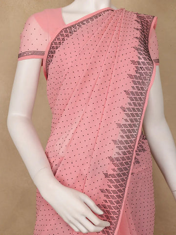 Pink Sequins Design Satin Saree - Diadem