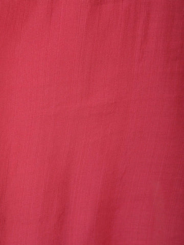 Pink Solid Design Cotton Kurti - Diadem