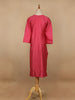 Pink Solid Design Cotton Kurti - Diadem