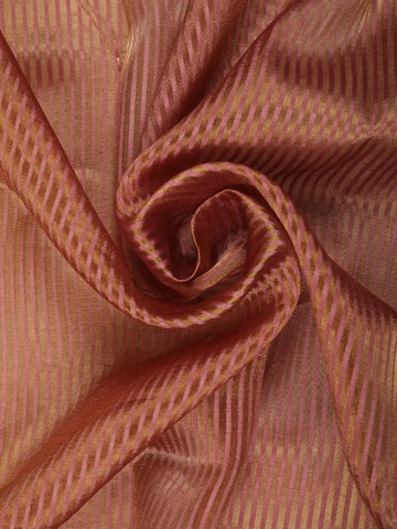 Pink Stripes Designed Organza Designer Saree - Diadem