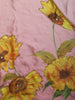 Pink Sun Flower Designed Satin Fancy Saree - Diadem