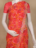 Pink and Yellow Floral Printed Design Chiffon Saree