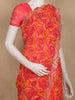 Pink and Yellow Floral Printed Design Chiffon Saree