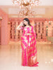 Pink And Gold Butta Designed Tissue Organza Saree - Diadem
