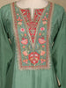 Pista Green Floral Design Georgette Palazzo Salwar Suit - Diadem