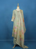 Pista Green Floral Design Organza Salwar Suit - Diadem