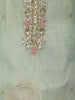 Pista Green Floral Design Organza Salwar Suit - Diadem