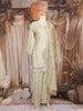 Pista Green Sequins Embroidered Design Crushed Material Palazzo Suit with Dupatta