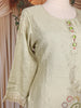 Pista Green Sequins Embroidered Design Crushed Material Palazzo Suit with Dupatta