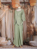 Pista Green Sequins Embroidered Design Georgette Palazzo Suit