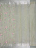 Pista Green Floral Printed Tissue Organza Saree - Diadem