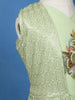 Pista Green Sequins Embroidery Net Gown - Diadem