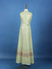 Pista Green Sequins Embroidery Net Gown - Diadem