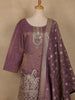 Plum Purple Dots Designed Banarasi Silk Palazzo Salwar Suit - Diadem