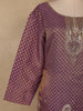Plum Purple Dots Designed Banarasi Silk Palazzo Salwar Suit - Diadem