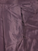 Plum Purple Floral Embroidered Silk Skirt Top - Diadem