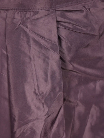 Plum Purple Floral Embroidered Silk Skirt Top - Diadem