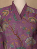 Plum Purple Floral Printed Cotton Salwar Suit - Diadem