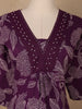 Plum Purple Floral Printed Cotton Salwar Suit - Diadem