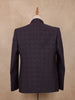 Plum Purple Geometric Design Jacquard Sherwani Suit
