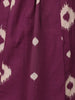 Plum Purple Ikat Printed Cotton Salwar Suit - Diadem