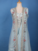 Powder Blue Floral Embroidered Jacket Style Georgette Lehenga - Diadem