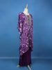 Purple Abstract Printed Kaftan-style Crepe Salwar Suit - Diadem