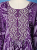 Purple Abstract Printed Kaftan-style Crepe Salwar Suit - Diadem