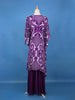 Purple Abstract Printed Kaftan-style Crepe Salwar Suit - Diadem