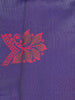Purple Floral Butta Woven Art Silk Saree With Contrast Pink Zari Border