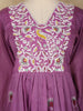 Purple Floral Designed Cotton Salwar - Diadem