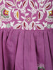 Purple Floral Designed Cotton Salwar - Diadem