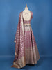 Purple Floral Designed Mirror Work Silk Bridesmaid Lehenga - Diadem