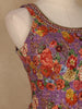 Purple Floral Embroidered Peplum Top With Printed Synthetic Palazzo Suit - Diadem