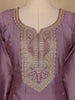 Purple Floral Embroidered Raw Silk Salwar Suit - Diadem