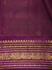 Purple Floral Butta Woven Pure Kanchipuram Silk Saree with Zari Border - Diadem